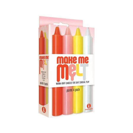 The 9's Make Me Melt Sensual Warm Drip Candles - Pastel Pack of 4